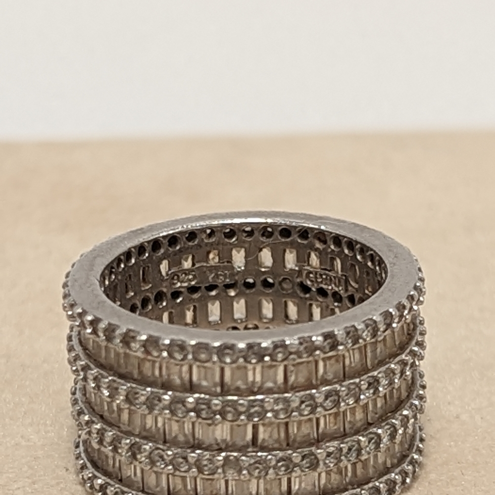 925 Sterling, Cz Infinity Ring - image 3